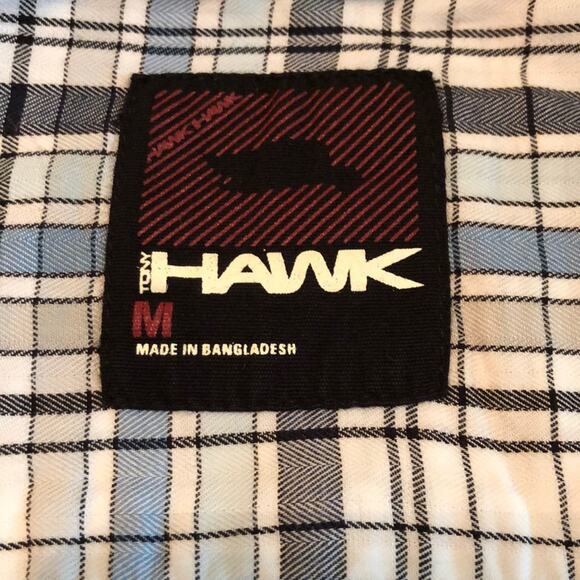 Tony Hawk Men's Button Down Long Sleeve Plaid Shirt Medium - Picture 3 of 13